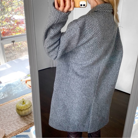 🩶 PLUS TALL WOOL & CO GREY CLASSIC WOOL BLEND WINTER COAT! - Picture 5 of 16